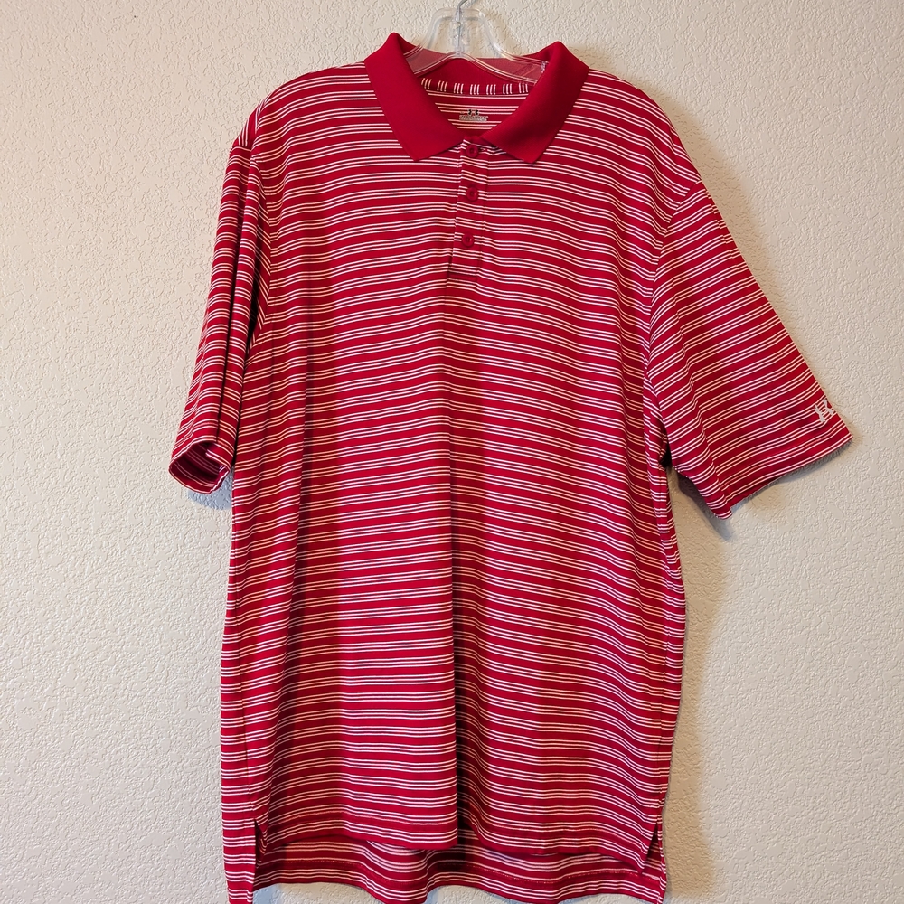 Striped Polo Shirt - Red and White